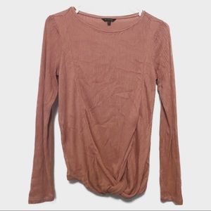 Massimo Dutti ribbed twist front top size …